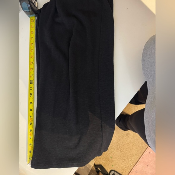 EILEEN FISHER Women's Wide Straight Leg Elastic Waist Pants size Small Black - Picture 13 of 15